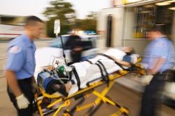 Person on stretcher Person on stretcher